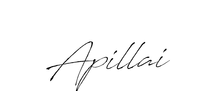 How to make Apillai signature? Antro_Vectra is a professional autograph style. Create handwritten signature for Apillai name. Apillai signature style 6 images and pictures png