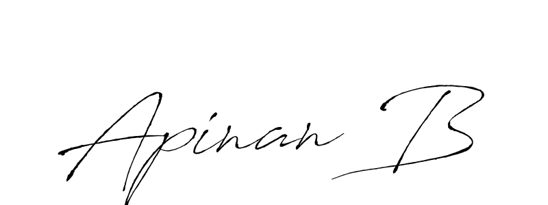 Design your own signature with our free online signature maker. With this signature software, you can create a handwritten (Antro_Vectra) signature for name Apinan B. Apinan B signature style 6 images and pictures png