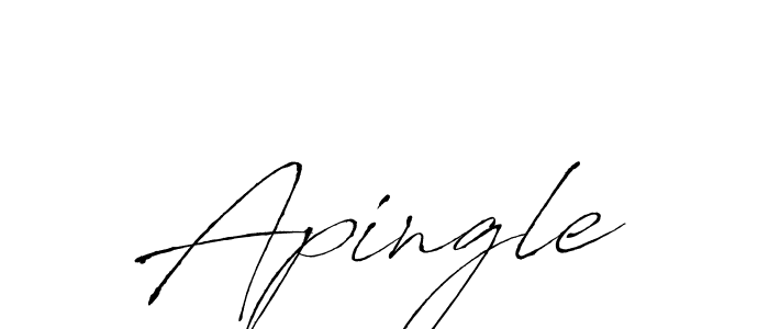 Apingle stylish signature style. Best Handwritten Sign (Antro_Vectra) for my name. Handwritten Signature Collection Ideas for my name Apingle. Apingle signature style 6 images and pictures png