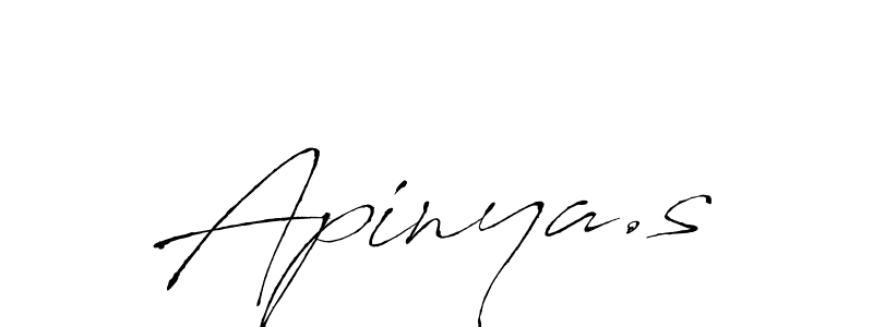 It looks lik you need a new signature style for name Apinya.s. Design unique handwritten (Antro_Vectra) signature with our free signature maker in just a few clicks. Apinya.s signature style 6 images and pictures png