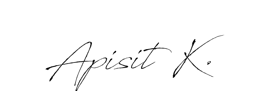 Also we have Apisit K. name is the best signature style. Create professional handwritten signature collection using Antro_Vectra autograph style. Apisit K. signature style 6 images and pictures png