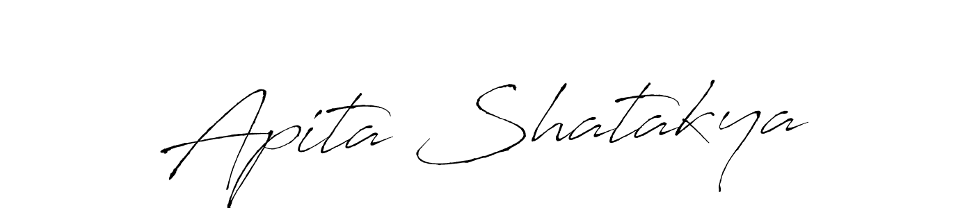 Create a beautiful signature design for name Apita Shatakya. With this signature (Antro_Vectra) fonts, you can make a handwritten signature for free. Apita Shatakya signature style 6 images and pictures png