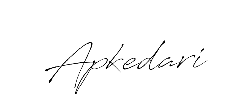 Apkedari stylish signature style. Best Handwritten Sign (Antro_Vectra) for my name. Handwritten Signature Collection Ideas for my name Apkedari. Apkedari signature style 6 images and pictures png