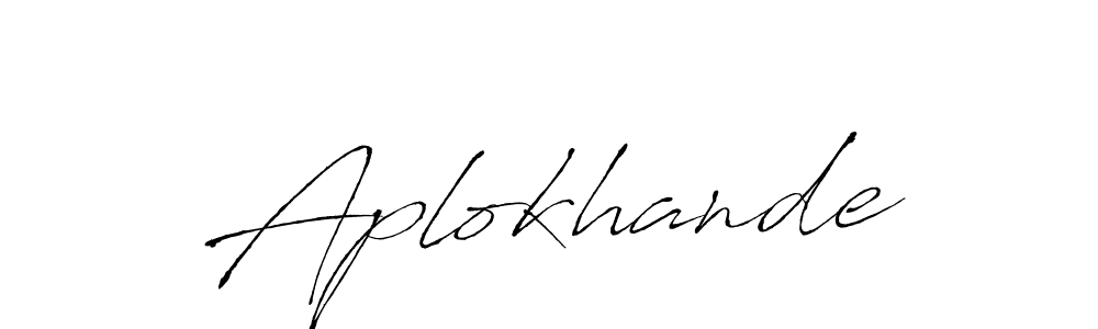 Also we have Aplokhande name is the best signature style. Create professional handwritten signature collection using Antro_Vectra autograph style. Aplokhande signature style 6 images and pictures png