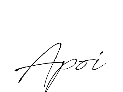 Use a signature maker to create a handwritten signature online. With this signature software, you can design (Antro_Vectra) your own signature for name Apoi. Apoi signature style 6 images and pictures png