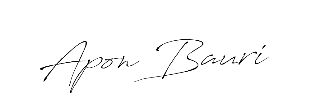 Create a beautiful signature design for name Apon Bauri. With this signature (Antro_Vectra) fonts, you can make a handwritten signature for free. Apon Bauri signature style 6 images and pictures png