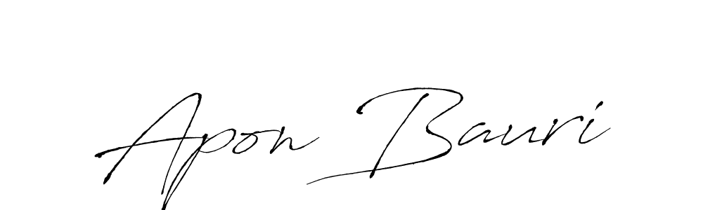 Design your own signature with our free online signature maker. With this signature software, you can create a handwritten (Antro_Vectra) signature for name Apon Bauri. Apon Bauri signature style 6 images and pictures png