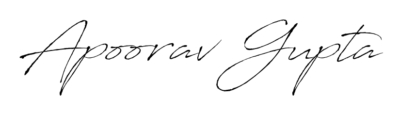 Elevate your brand with a stunning Apoorav Gupta eSignature. The Antro_Vectra style provides a balanced, flowing aesthetic for everyday signing. Apoorav Gupta signature style 6 images and pictures png