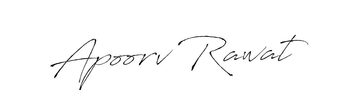 Apoorv Rawat stylish signature style. Best Handwritten Sign (Antro_Vectra) for my name. Handwritten Signature Collection Ideas for my name Apoorv Rawat. Apoorv Rawat signature style 6 images and pictures png