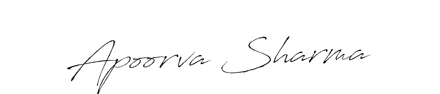 Create a beautiful signature design for name Apoorva Sharma. With this signature (Antro_Vectra) fonts, you can make a handwritten signature for free. Apoorva Sharma signature style 6 images and pictures png