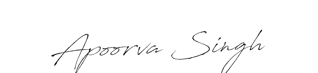 Create a beautiful signature design for name Apoorva Singh. With this signature (Antro_Vectra) fonts, you can make a handwritten signature for free. Apoorva Singh signature style 6 images and pictures png