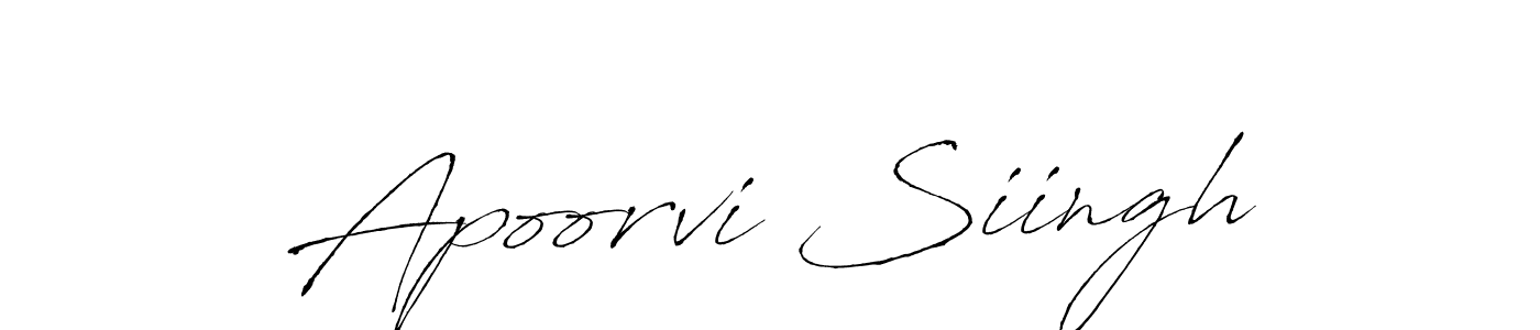 It looks lik you need a new signature style for name Apoorvi Siingh. Design unique handwritten (Antro_Vectra) signature with our free signature maker in just a few clicks. Apoorvi Siingh signature style 6 images and pictures png