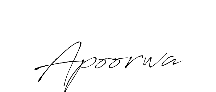 Use a signature maker to create a handwritten signature online. With this signature software, you can design (Antro_Vectra) your own signature for name Apoorwa. Apoorwa signature style 6 images and pictures png