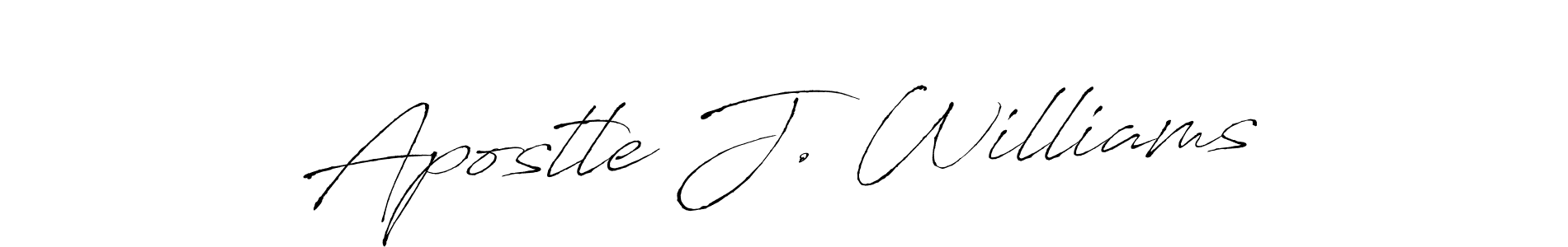 Create a beautiful signature design for name Apostle J. Williams. With this signature (Antro_Vectra) fonts, you can make a handwritten signature for free. Apostle J. Williams signature style 6 images and pictures png