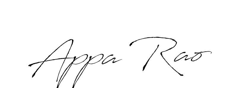 Use a signature maker to create a handwritten signature online. With this signature software, you can design (Antro_Vectra) your own signature for name Appa Rao. Appa Rao signature style 6 images and pictures png