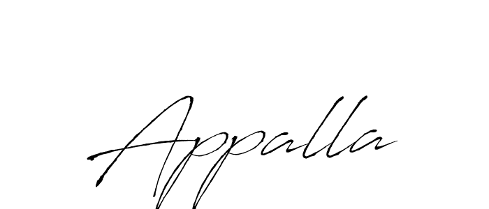 Similarly Antro_Vectra is the best handwritten signature design. Signature creator online .You can use it as an online autograph creator for name Appalla. Appalla signature style 6 images and pictures png