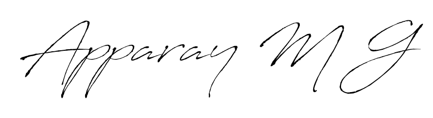 Personalize your online presence with Apparay M G signature rendered in elegant Antro_Vectra font. Great for website footers and blogs. Apparay M G signature style 6 images and pictures png