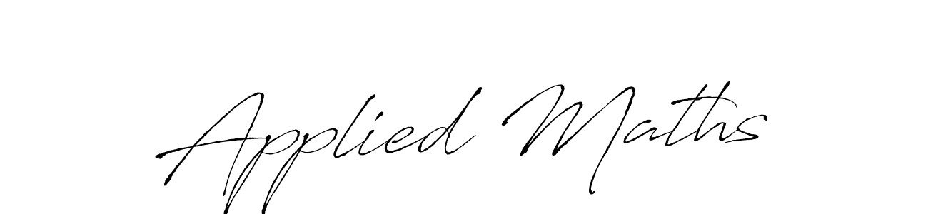 The best way (Antro_Vectra) to make a short signature is to pick only two or three words in your name. The name Applied Maths include a total of six letters. For converting this name. Applied Maths signature style 6 images and pictures png