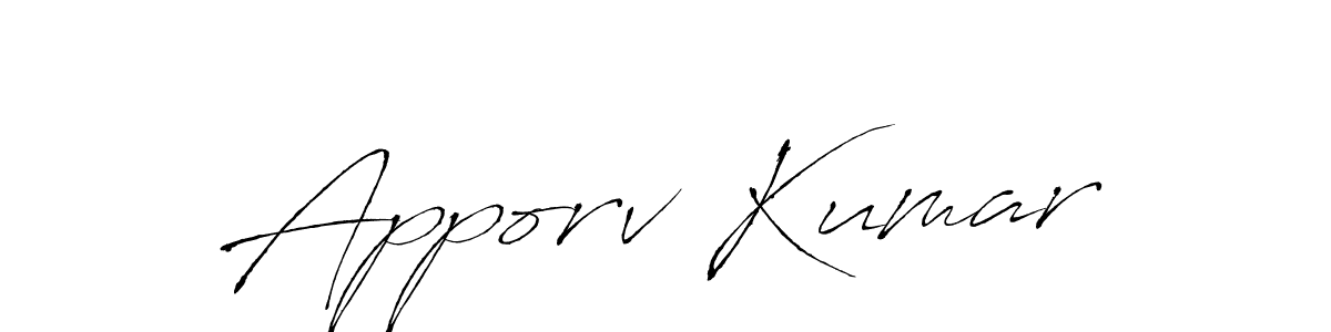 How to make Apporv Kumar signature? Antro_Vectra is a professional autograph style. Create handwritten signature for Apporv Kumar name. Apporv Kumar signature style 6 images and pictures png