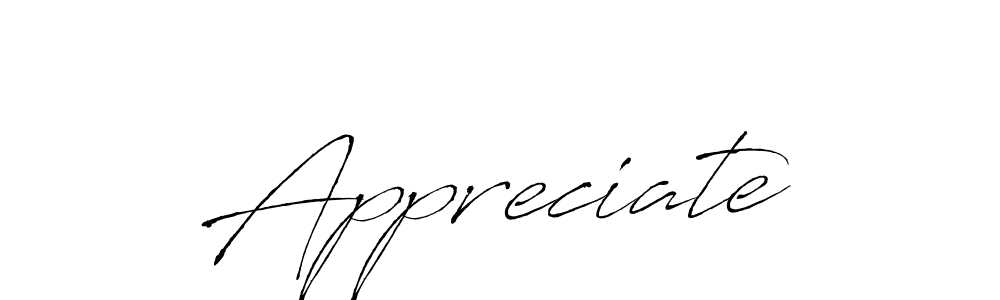 Create a beautiful signature design for name Appreciate. With this signature (Antro_Vectra) fonts, you can make a handwritten signature for free. Appreciate signature style 6 images and pictures png