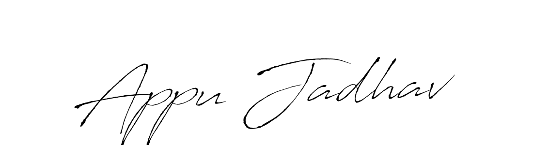 Design your own signature with our free online signature maker. With this signature software, you can create a handwritten (Antro_Vectra) signature for name Appu Jadhav. Appu Jadhav signature style 6 images and pictures png