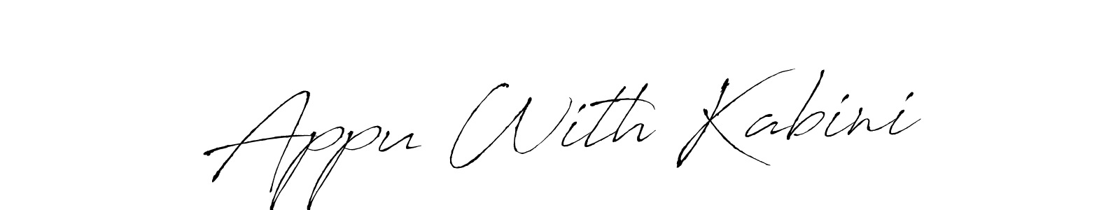 You can use this online signature creator to create a handwritten signature for the name Appu With Kabini. This is the best online autograph maker. Appu With Kabini signature style 6 images and pictures png