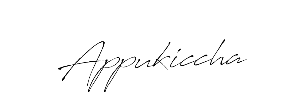 Design your own signature with our free online signature maker. With this signature software, you can create a handwritten (Antro_Vectra) signature for name Appukiccha. Appukiccha signature style 6 images and pictures png