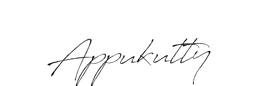 Use a signature maker to create a handwritten signature online. With this signature software, you can design (Antro_Vectra) your own signature for name Appukutty. Appukutty signature style 6 images and pictures png