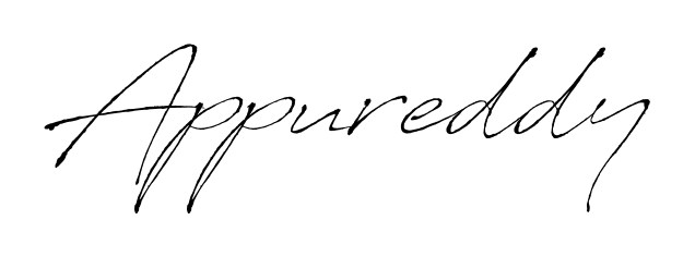 The best way (Antro_Vectra) to make a short signature is to pick only two or three words in your name. For converting this name Appureddy. Appureddy signature style 6 images and pictures png