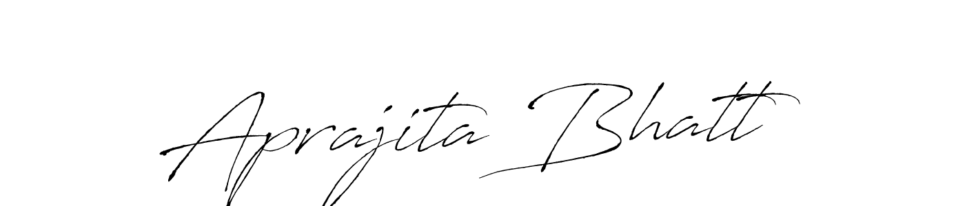 How to make Aprajita Bhatt signature? Antro_Vectra is a professional autograph style. Create handwritten signature for Aprajita Bhatt name. Aprajita Bhatt signature style 6 images and pictures png