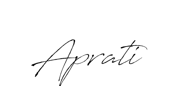 Use a signature maker to create a handwritten signature online. With this signature software, you can design (Antro_Vectra) your own signature for name Aprati. Aprati signature style 6 images and pictures png