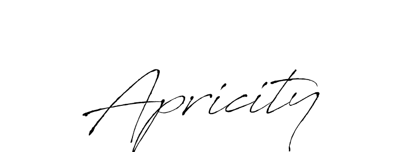 Use a signature maker to create a handwritten signature online. With this signature software, you can design (Antro_Vectra) your own signature for name Apricity. Apricity signature style 6 images and pictures png