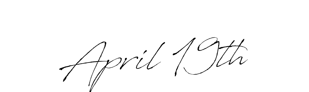 Create a beautiful signature design for name April 19th. With this signature (Antro_Vectra) fonts, you can make a handwritten signature for free. April 19th signature style 6 images and pictures png
