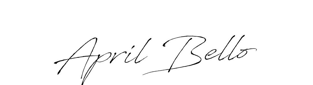 Make a beautiful signature design for name April Bello. With this signature (Antro_Vectra) style, you can create a handwritten signature for free. April Bello signature style 6 images and pictures png