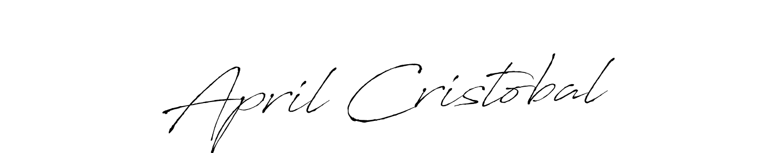 Create a beautiful signature design for name April Cristobal. With this signature (Antro_Vectra) fonts, you can make a handwritten signature for free. April Cristobal signature style 6 images and pictures png