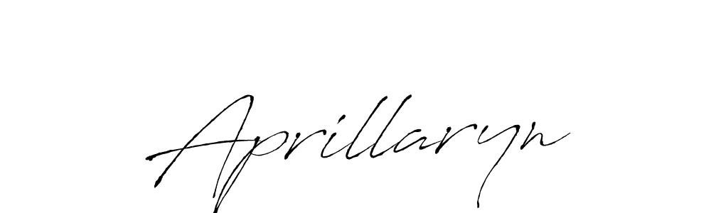 Make a beautiful signature design for name Aprillaryn. With this signature (Antro_Vectra) style, you can create a handwritten signature for free. Aprillaryn signature style 6 images and pictures png