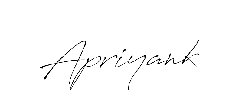 How to make Apriyank signature? Antro_Vectra is a professional autograph style. Create handwritten signature for Apriyank name. Apriyank signature style 6 images and pictures png