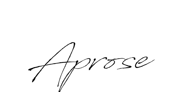 Use a signature maker to create a handwritten signature online. With this signature software, you can design (Antro_Vectra) your own signature for name Aprose. Aprose signature style 6 images and pictures png