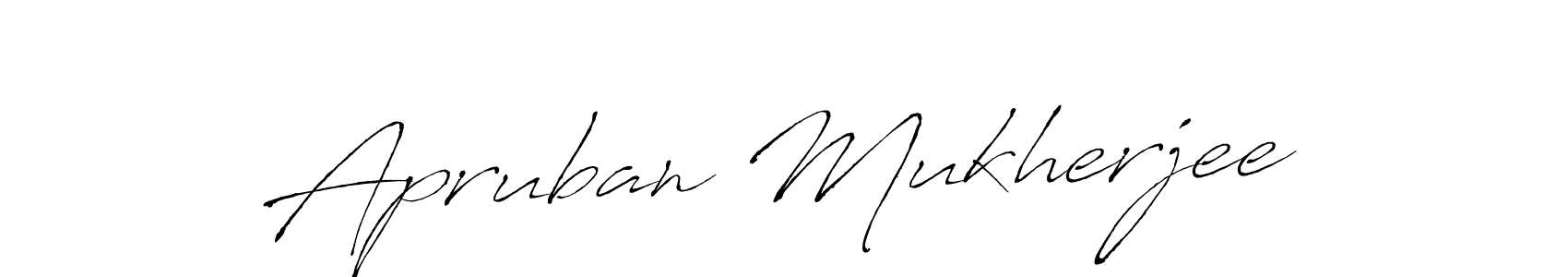 Apruban Mukherjee stylish signature style. Best Handwritten Sign (Antro_Vectra) for my name. Handwritten Signature Collection Ideas for my name Apruban Mukherjee. Apruban Mukherjee signature style 6 images and pictures png