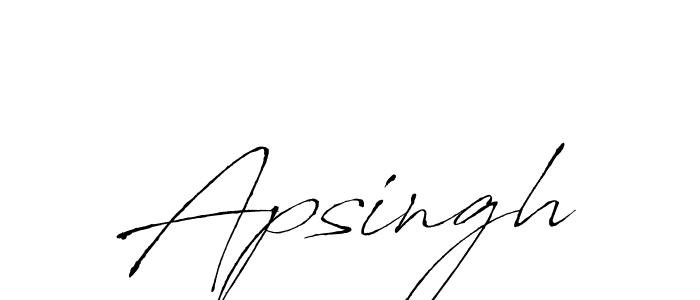 Use a signature maker to create a handwritten signature online. With this signature software, you can design (Antro_Vectra) your own signature for name Apsingh. Apsingh signature style 6 images and pictures png