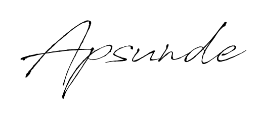 How to make Apsunde signature? Antro_Vectra is a professional autograph style. Create handwritten signature for Apsunde name. Apsunde signature style 6 images and pictures png