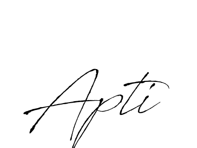 Also we have Apti name is the best signature style. Create professional handwritten signature collection using Antro_Vectra autograph style. Apti signature style 6 images and pictures png