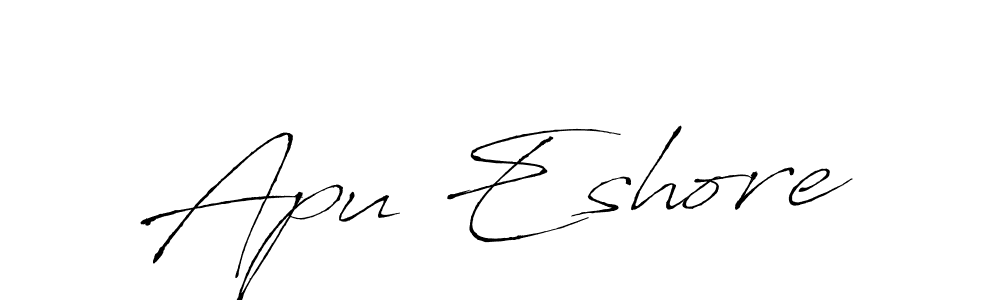 Design your own signature with our free online signature maker. With this signature software, you can create a handwritten (Antro_Vectra) signature for name Apu Eshore. Apu Eshore signature style 6 images and pictures png
