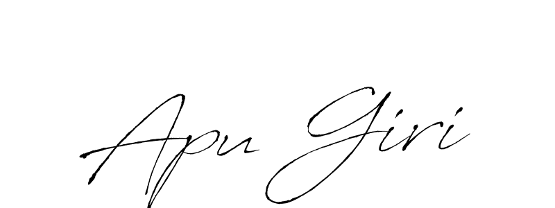 if you are searching for the best signature style for your name Apu Giri. so please give up your signature search. here we have designed multiple signature styles  using Antro_Vectra. Apu Giri signature style 6 images and pictures png