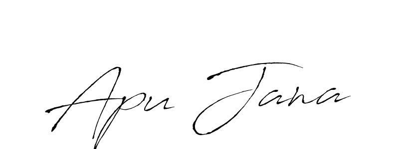 You should practise on your own different ways (Antro_Vectra) to write your name (Apu Jana) in signature. don't let someone else do it for you. Apu Jana signature style 6 images and pictures png