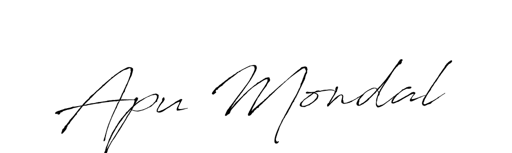 How to make Apu Mondal signature? Antro_Vectra is a professional autograph style. Create handwritten signature for Apu Mondal name. Apu Mondal signature style 6 images and pictures png