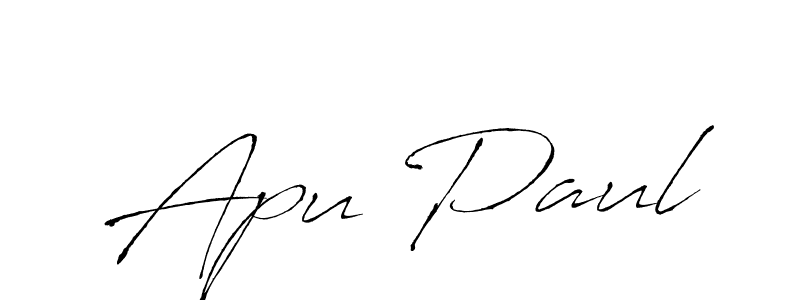 Design your own signature with our free online signature maker. With this signature software, you can create a handwritten (Antro_Vectra) signature for name Apu Paul. Apu Paul signature style 6 images and pictures png