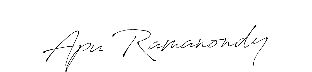 Create a beautiful signature design for name Apu Ramanondy. With this signature (Antro_Vectra) fonts, you can make a handwritten signature for free. Apu Ramanondy signature style 6 images and pictures png