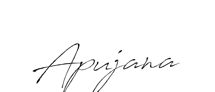 Use a signature maker to create a handwritten signature online. With this signature software, you can design (Antro_Vectra) your own signature for name Apujana. Apujana signature style 6 images and pictures png