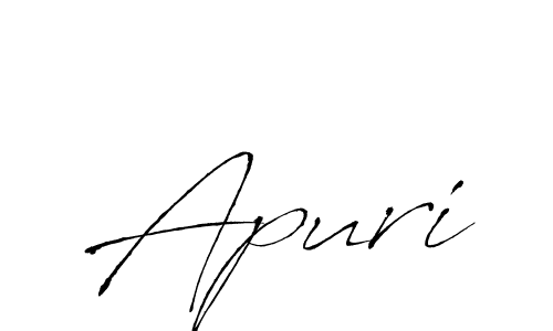 Design your own signature with our free online signature maker. With this signature software, you can create a handwritten (Antro_Vectra) signature for name Apuri. Apuri signature style 6 images and pictures png